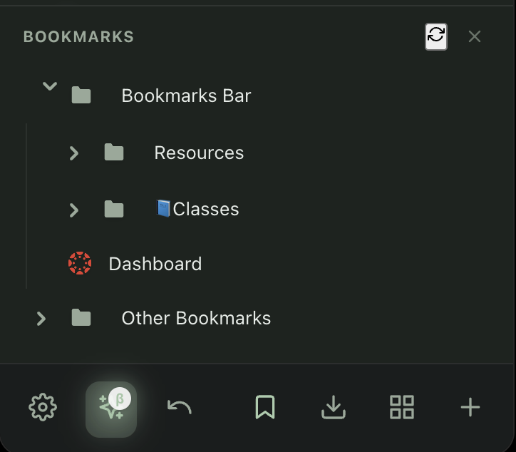 Bookmarks and Tab Groups